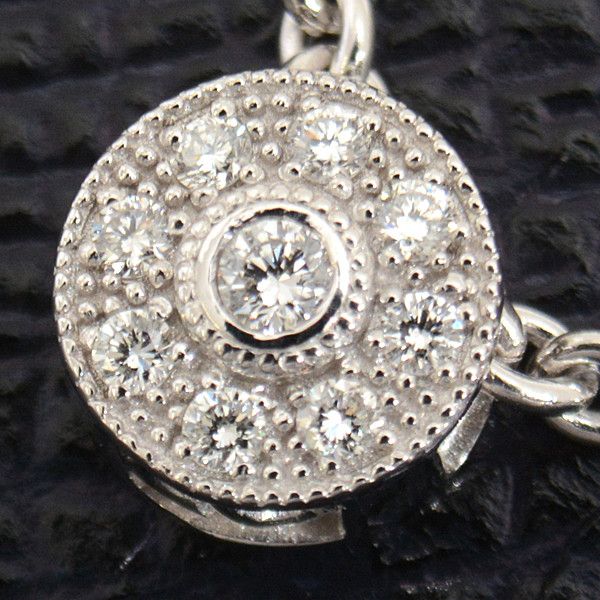 Other Other CHARRIOL Diamond Circle Necklace White Gold 750WG Metal Necklace 73040 in Great Condition Size ONE SIZE - 9 Thumbnail