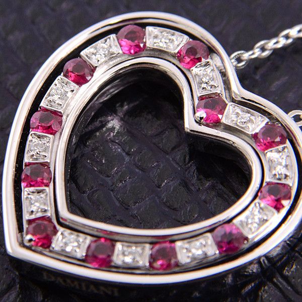 Other Other Damiani Belle Epoque Heart Diamond Ruby Necklace 750WG Metal Necklace in Great Condition Size ONE SIZE - 8 Thumbnail