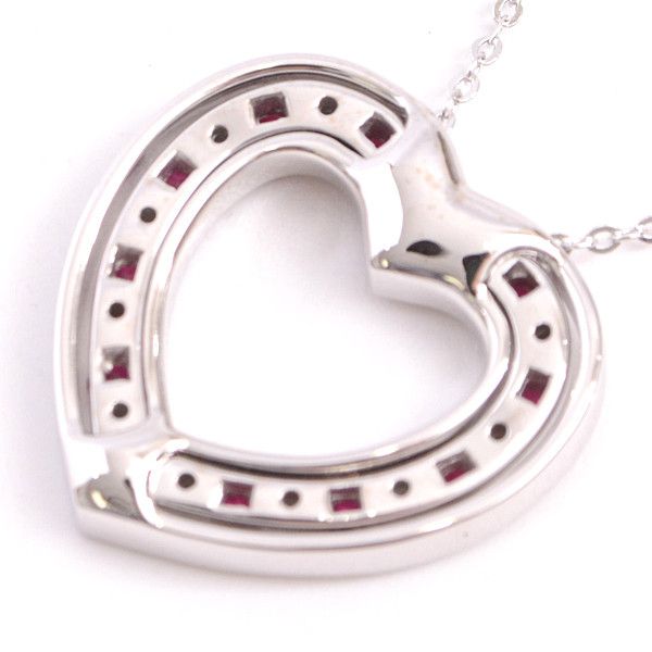 Other Other Damiani Belle Epoque Heart Diamond Ruby Necklace 750WG Metal Necklace in Great Condition Size ONE SIZE - 5 Thumbnail