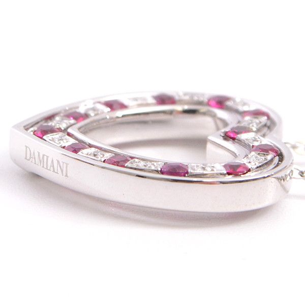 Other Other Damiani Belle Epoque Heart Diamond Ruby Necklace 750WG Metal Necklace in Great Condition Size ONE SIZE - 3 Thumbnail
