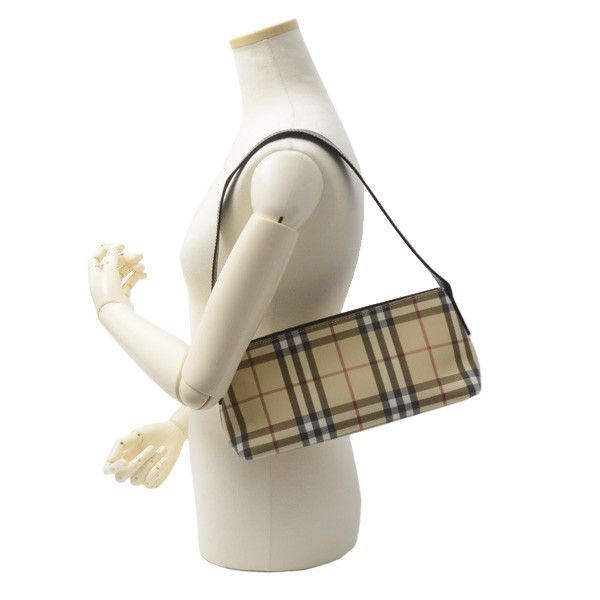 Burberry Burberry Burberry Canvas Nova Check One Shoulder Bag Beige Canvas Shoulder Bag 71619 in Very Good Condition Size ONE SIZE - 8 Thumbnail