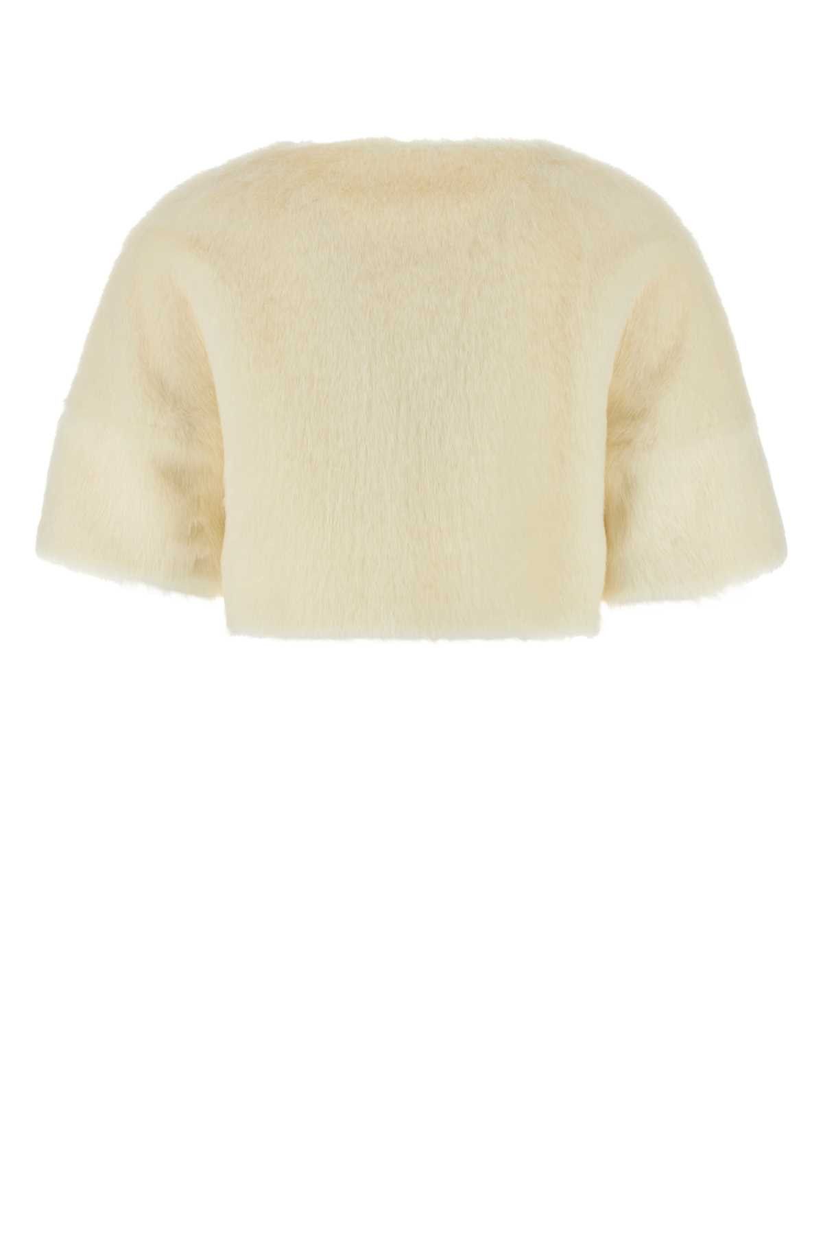 Max Mara White Globo Eco Fur Size XS / US 0-2 / IT 36-38 - 2 Thumbnail