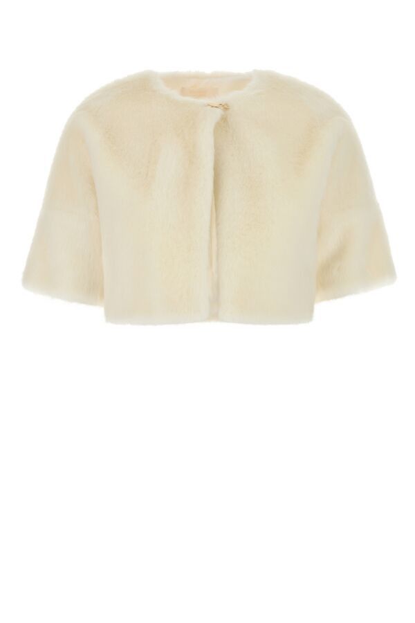 Max Mara White Globo Eco Fur Size XS / US 0-2 / IT 36-38 - 3 Thumbnail
