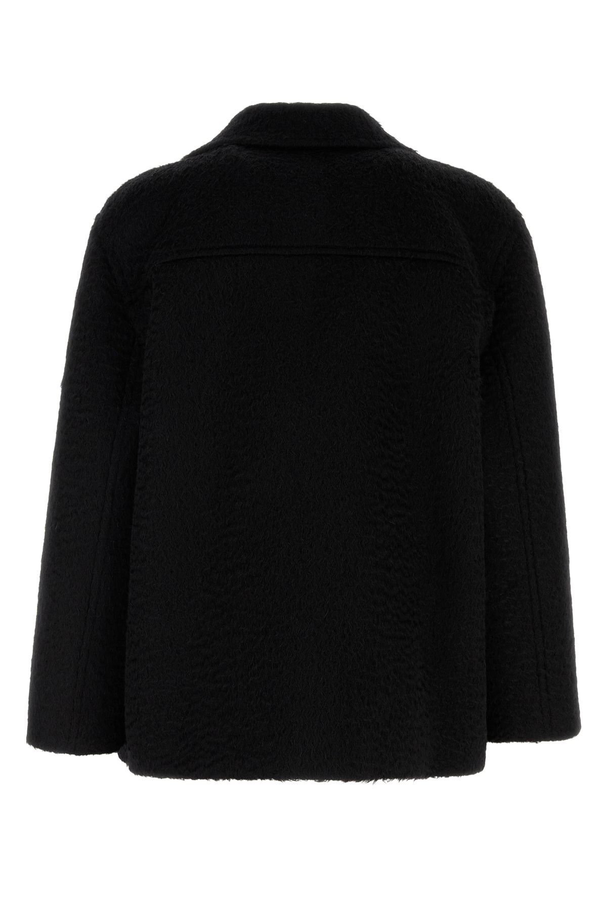 Valentino Black Mohair And Wool Coat Size US L / EU 52-54 / 3 - 2 Thumbnail
