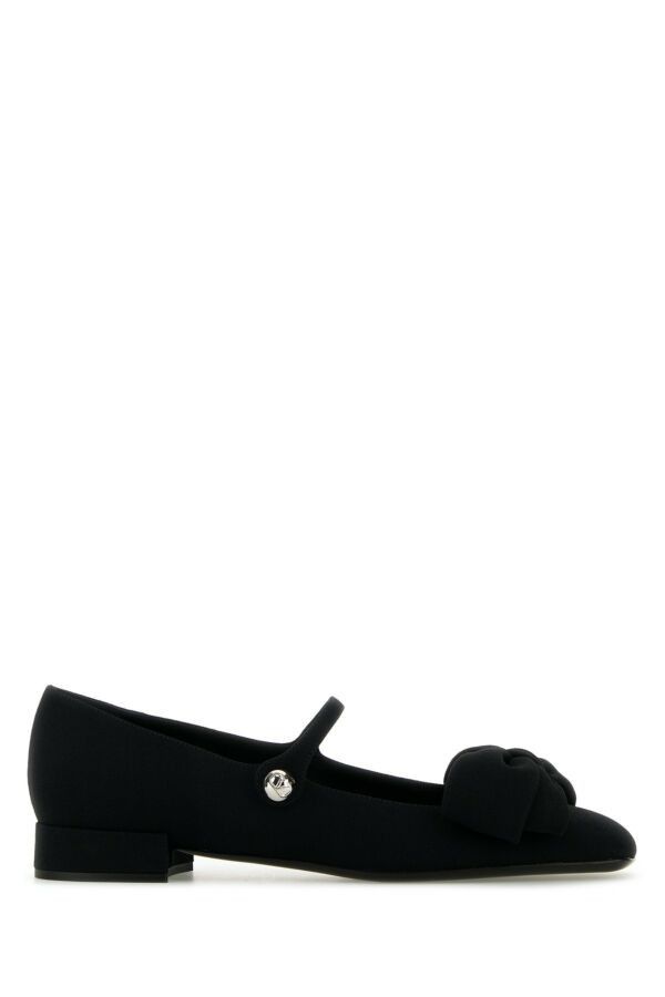 Valentino Black Crepe Bowjane Ballerinas Size US 9 / IT 39 - 3 Thumbnail