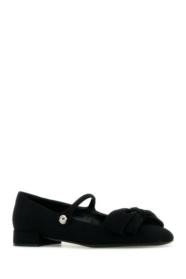 Valentino Black Crepe Bowjane Ballerinas Size US 9 / IT 39 - 4 Thumbnail