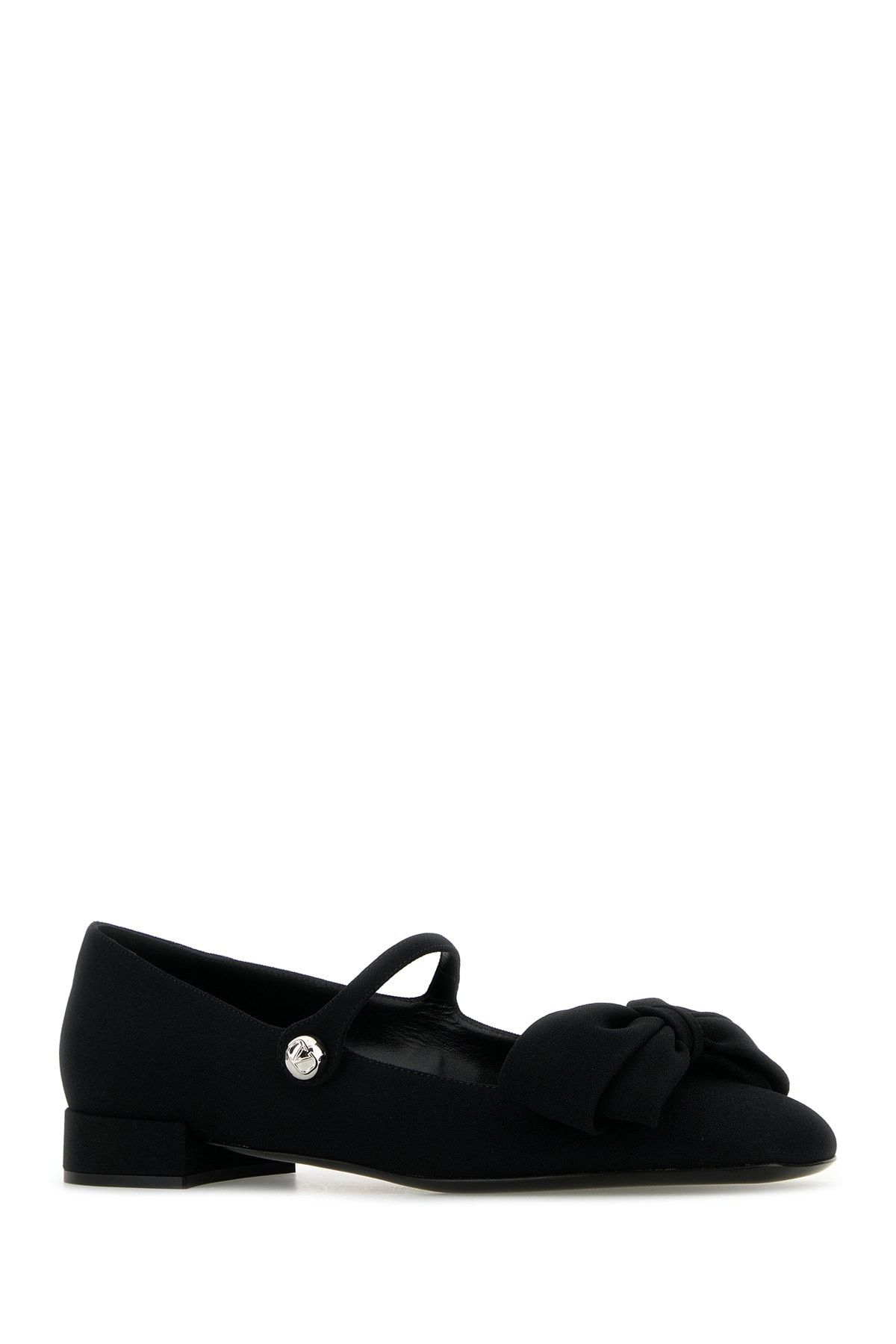 Valentino Black Crepe Bowjane Ballerinas Size US 9 / IT 39 - 2 Thumbnail