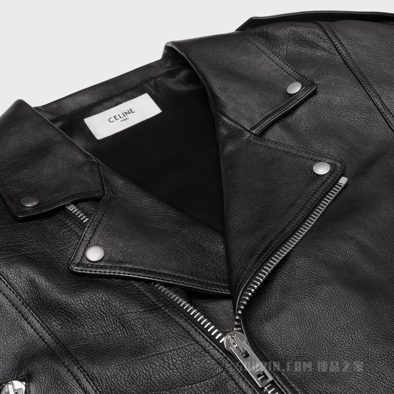 Celine Leather Jacket with Horse in Black Size US L / EU 52-54 / 3 - 3 Thumbnail