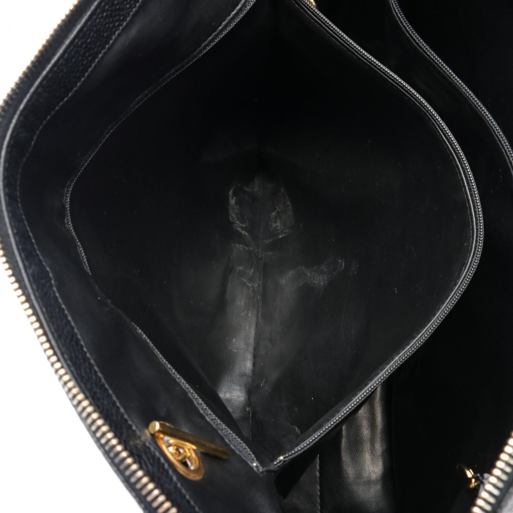 Chanel Chanel CC Caviar Tote Bag Leather Tote Bag in Very Good Condition Size ONE SIZE - 7 Thumbnail