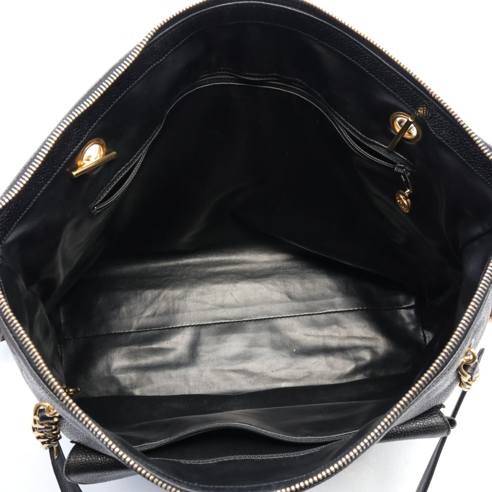 Chanel Chanel CC Caviar Tote Bag Leather Tote Bag in Very Good Condition Size ONE SIZE - 3 Thumbnail
