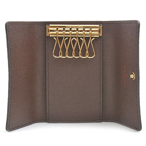 Louis Vuitton Louis Vuitton Louis Vuitton Damier Ebene 6 Key Holder N62630 Canvas Key Holder N62630 in Great Condition Size ONE SIZE - 3 Thumbnail