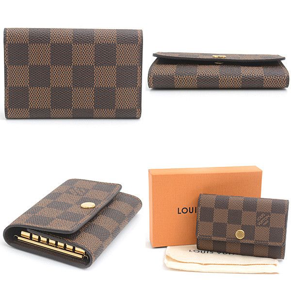Louis Vuitton Louis Vuitton Louis Vuitton Damier Ebene 6 Key Holder N62630 Canvas Key Holder N62630 in Great Condition Size ONE SIZE - 2 Thumbnail