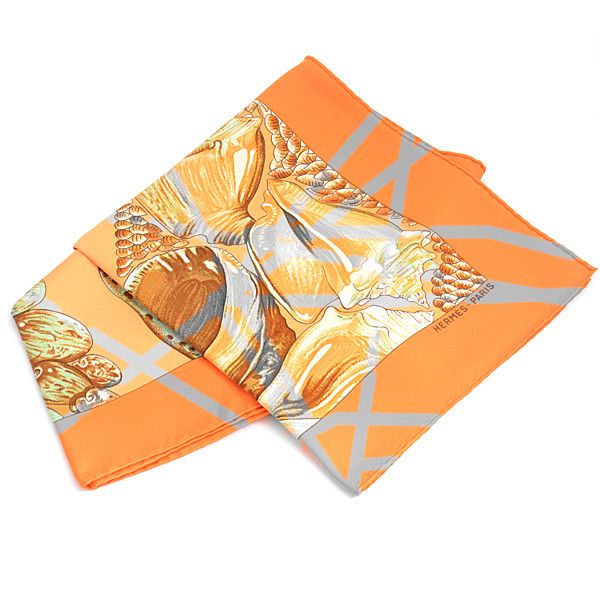 Hermes Hermes Hermes Silk Scarf Ladies Carré 90 Rocaille Canvas Scarf Size ONE SIZE - 2 Thumbnail