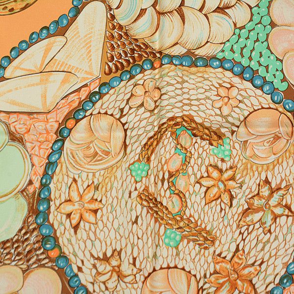 Hermes Hermes Hermes Silk Scarf Ladies Carré 90 Rocaille Canvas Scarf Size ONE SIZE - 8 Thumbnail