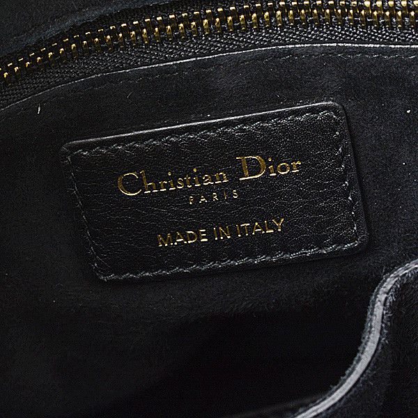 Dior Dior Christian Dior Lady Dior Cannage Handbag Black Leather Handbag 74093 in Great Condition Size ONE SIZE - 6 Thumbnail
