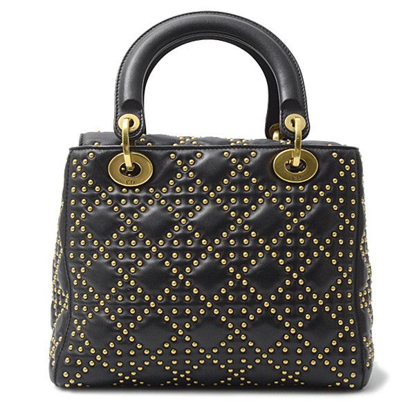 Dior Dior Christian Dior Lady Dior Cannage Handbag Black Leather Handbag 74093 in Great Condition Size ONE SIZE - 3 Thumbnail