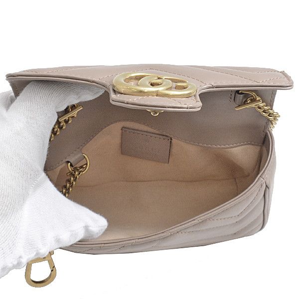 Gucci Gucci Gucci GG Marmont Quilted Leather Super Mini Bag 476433 Leather Crossbody Bag 476433 Size ONE SIZE - 3 Thumbnail
