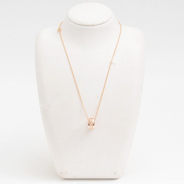 Bvlgari Bvlgari Bvlgari Parentesi Necklace Pink Gold 750PG Metal Necklace 72158 in Great Condition Size ONE SIZE - 6 Thumbnail