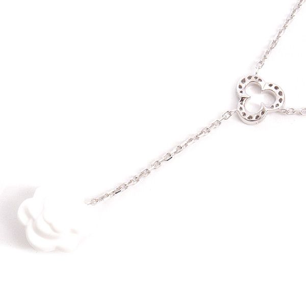 Chanel Chanel Chanel Camellia Diamond Necklace 750WG White Gold Metal Necklace 62013 in Great Condition Size ONE SIZE - 4 Thumbnail