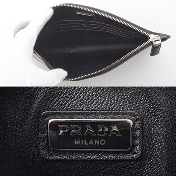 Prada Prada Prada Saffiano Leather Clutch Bag 2NG005 Leather Clutch Bag 2NG005 Size ONE SIZE - 4 Thumbnail
