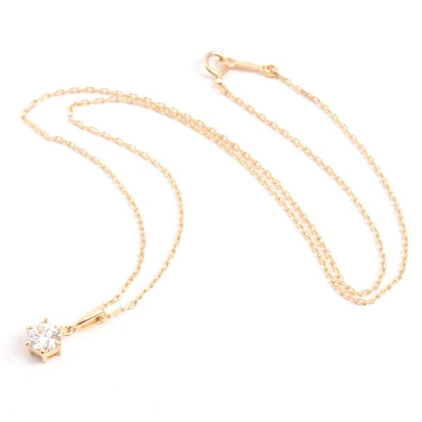 Other LuxUness MIKIMOTO K18 Diamond Necklace 0.540ct Yellow Gold Metal Necklace Size ONE SIZE - 2 Thumbnail