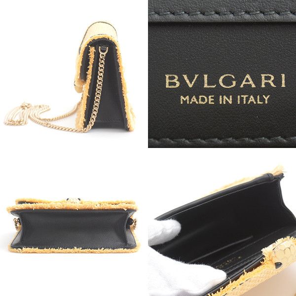 Bvlgari Bvlgari Bvlgari Serpenti Raffia Leather Shoulder Bag 290296 Natural Material Crossbody Bag 290296 in Great Condition Size ONE SIZE - 3 Thumbnail