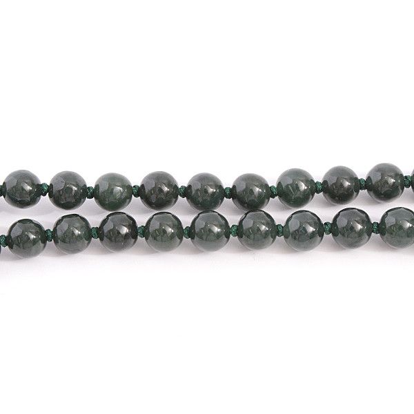 Other Other Jade Carved Flower Necklace Power Stone Long Necklace Natural Material Necklace 56695 in Pristine Condition Size ONE SIZE - 6 Thumbnail