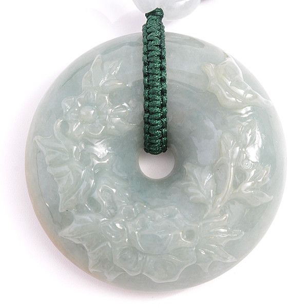 Other Other Jade Carved Flower Necklace Power Stone Long Necklace Natural Material Necklace 56695 in Pristine Condition Size ONE SIZE - 3 Thumbnail