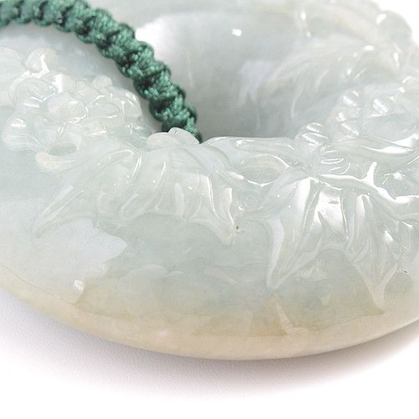 Other Other Jade Carved Flower Necklace Power Stone Long Necklace Natural Material Necklace 56695 in Pristine Condition Size ONE SIZE - 4 Thumbnail
