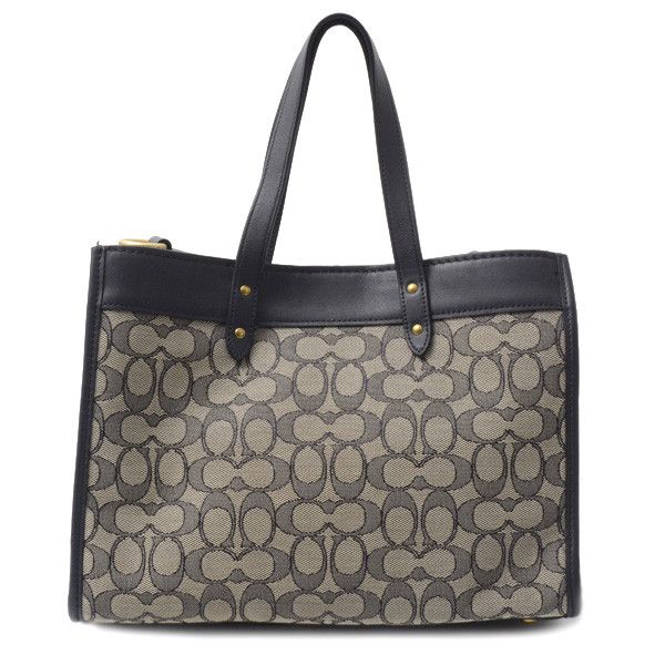 Coach Coach Coach Signature 2WAY Shoulder Handbag Navy Gray Others Handbag A2154-C3282 in Great Condition Size ONE SIZE - 3 Thumbnail