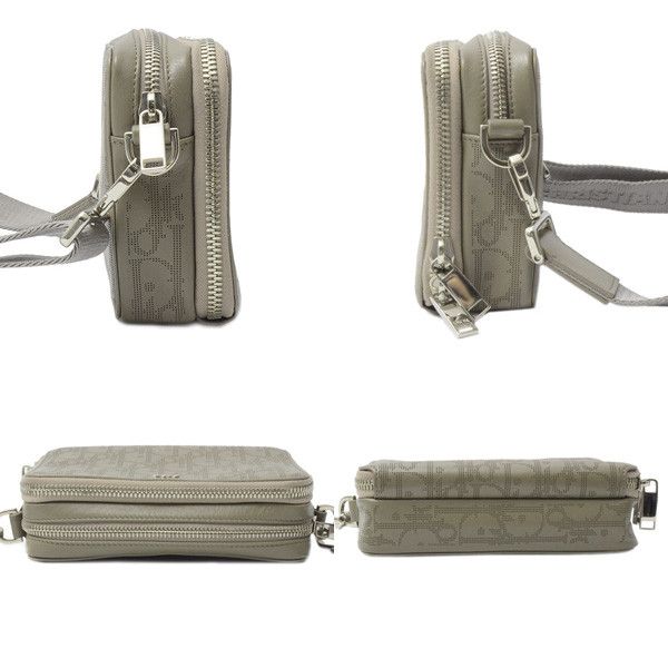 Dior Dior Christian Dior Leather Oblique Messenger Pouch Shoulder Bag Leather Shoulder Bag 75393 in Great Condition Size ONE SIZE - 4 Thumbnail