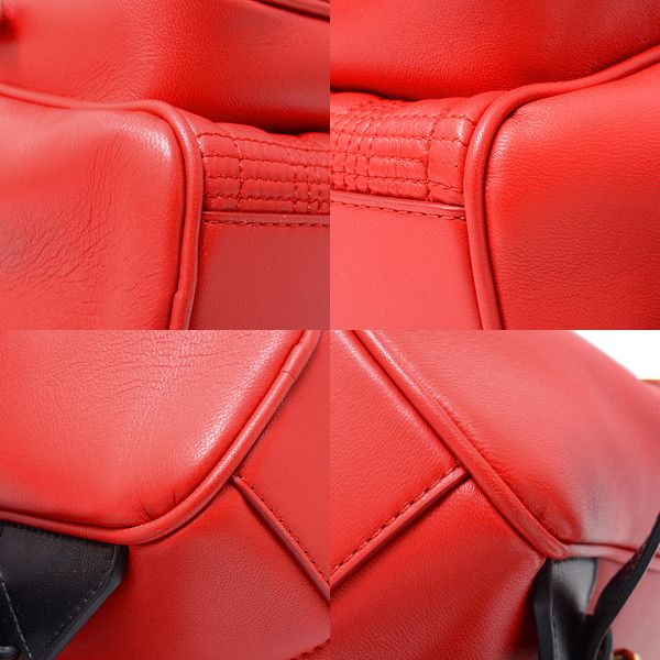 Burberry Burberry Burberry Smooth Leather TB Backpack Red×Black 80242211 Leather Backpack 80242211 in Great Condition Size ONE SIZE - 5 Thumbnail