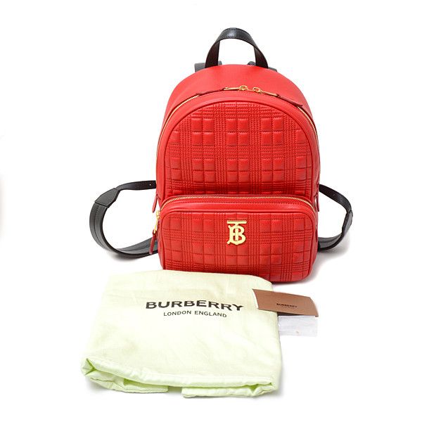 Burberry Burberry Burberry Smooth Leather TB Backpack Red×Black 80242211 Leather Backpack 80242211 in Great Condition Size ONE SIZE - 9 Thumbnail