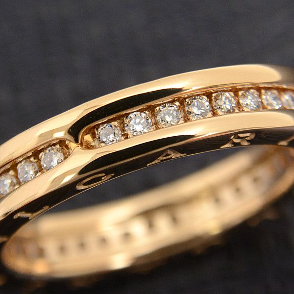 Bvlgari Bvlgari Bvlgari B-ZERO1 XS Full Diamond Ring 750YG Metal Ring 75018 in Great Condition Size ONE SIZE - 9 Thumbnail