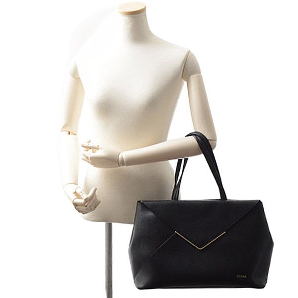 Furla Furla Furla Calf Leather Tote Bag Black Leather Tote Bag 75029 in Great Condition Size ONE SIZE - 10 Thumbnail