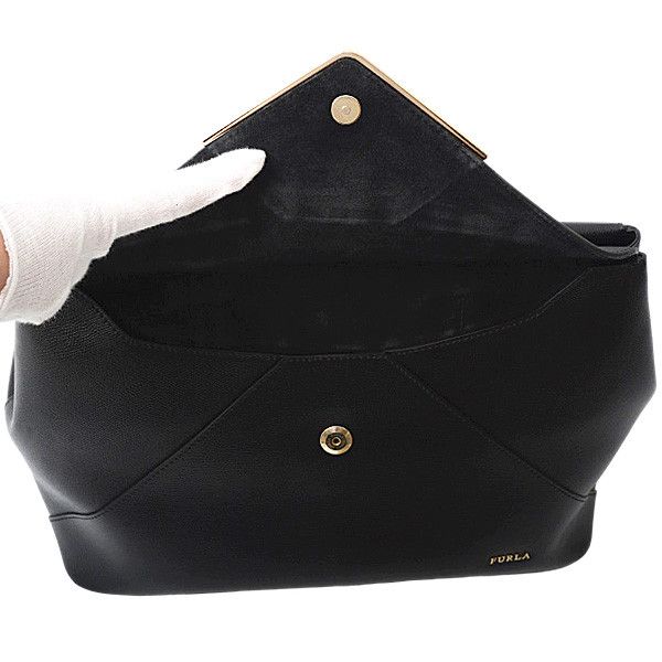Furla Furla Furla Calf Leather Tote Bag Black Leather Tote Bag 75029 in Great Condition Size ONE SIZE - 6 Thumbnail