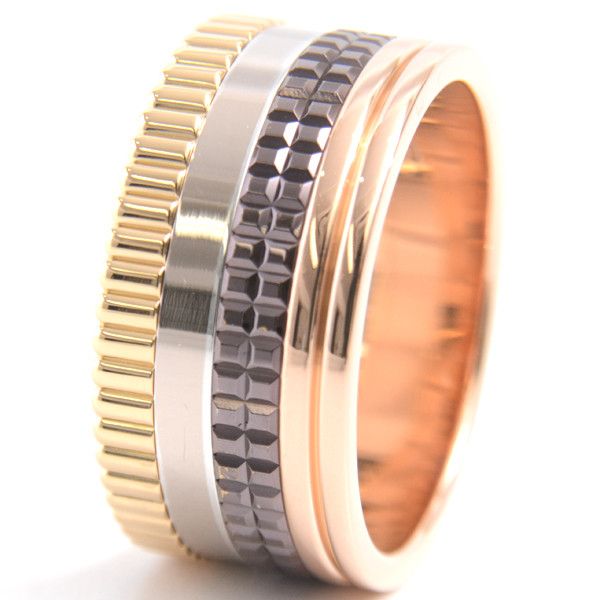 Bvlgari Bvlgari Boucheron Quatre Classic Large Ring 750YG×WG×PG 64 Metal Ring 70164 in Great Condition Size ONE SIZE - 4 Thumbnail