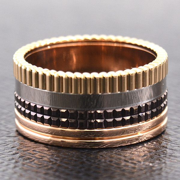 Bvlgari Bvlgari Boucheron Quatre Classic Large Ring 750YG×WG×PG 64 Metal Ring 70164 in Great Condition Size ONE SIZE - 9 Thumbnail