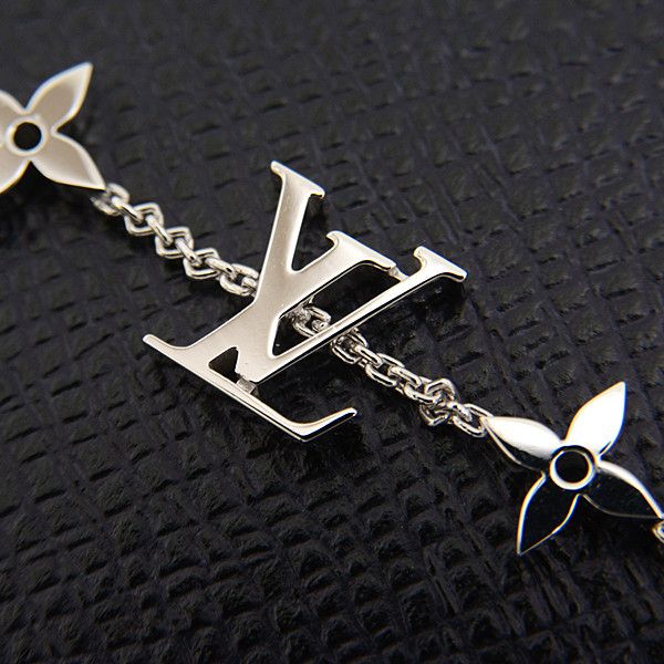 Louis Vuitton Louis Vuitton Louis Vuitton Monogram Bracelet White Gold 750WG Metal Bracelet 72855 in Great Condition Size ONE SIZE - 8 Thumbnail
