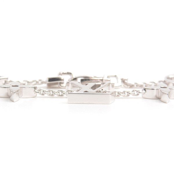 Louis Vuitton Louis Vuitton Louis Vuitton Monogram Bracelet White Gold 750WG Metal Bracelet 72855 in Great Condition Size ONE SIZE - 2 Thumbnail
