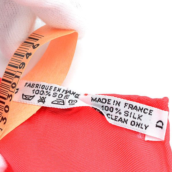 Hermes Hermes Hermes Silk Scarf 90cm Red Canvas Scarf 74930 in Great Condition Size ONE SIZE - 5 Thumbnail