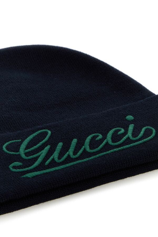 Gucci Dark Blue Wool Beanie Hat Size ONE SIZE - 5 Thumbnail