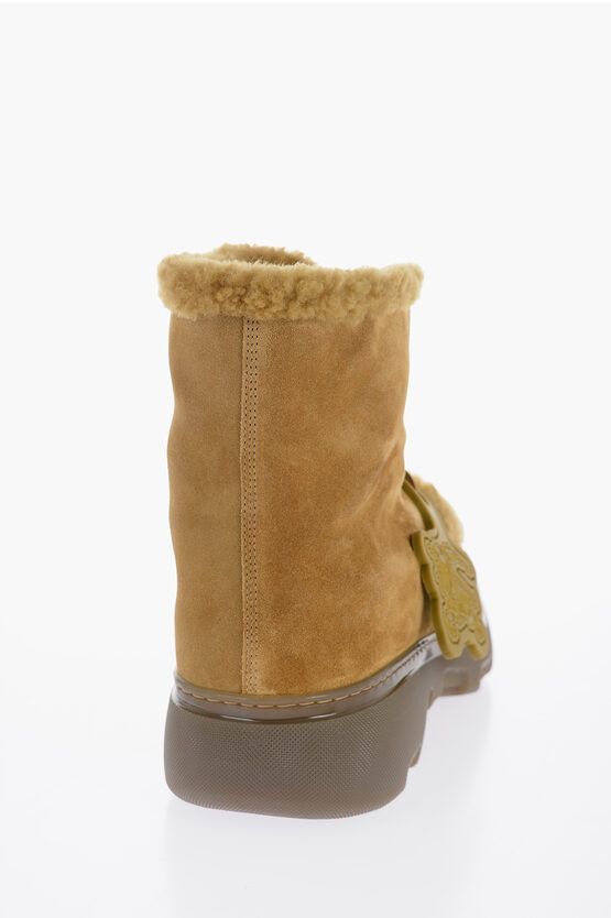 Burberry Chunky Sole Shearling Boots Size US 10 / EU 43 - 2 Thumbnail
