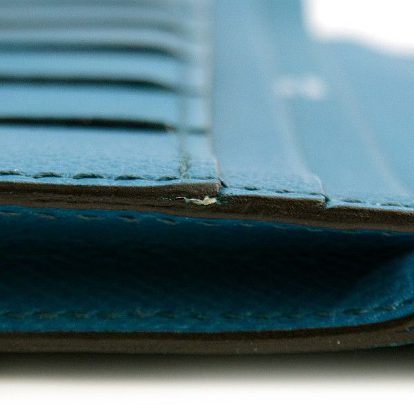 Hermes Hermes Hermes Bearn Souffle Long Wallet Blue Izmir Leather Long Wallet 67875 in Great Condition Size ONE SIZE - 9 Thumbnail