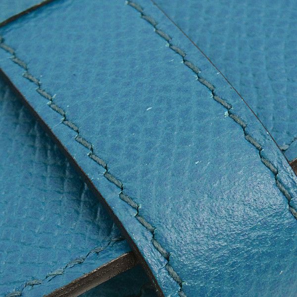 Hermes Hermes Hermes Bearn Souffle Long Wallet Blue Izmir Leather Long Wallet 67875 in Great Condition Size ONE SIZE - 6 Thumbnail