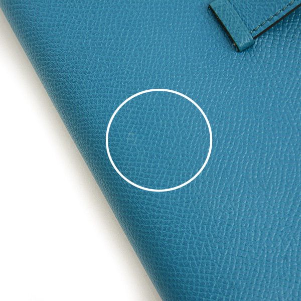 Hermes Hermes Hermes Bearn Souffle Long Wallet Blue Izmir Leather Long Wallet 67875 in Great Condition Size ONE SIZE - 7 Thumbnail