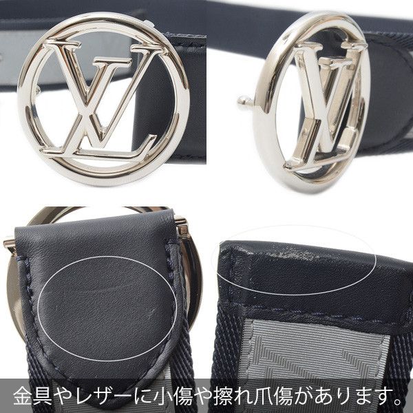 Louis Vuitton Louis Vuitton Louis Vuitton Men's LV Circle Belt, Grey/Navy, Size 90 Others Belt 71626 in Great Condition Size ONE SIZE - 7 Thumbnail