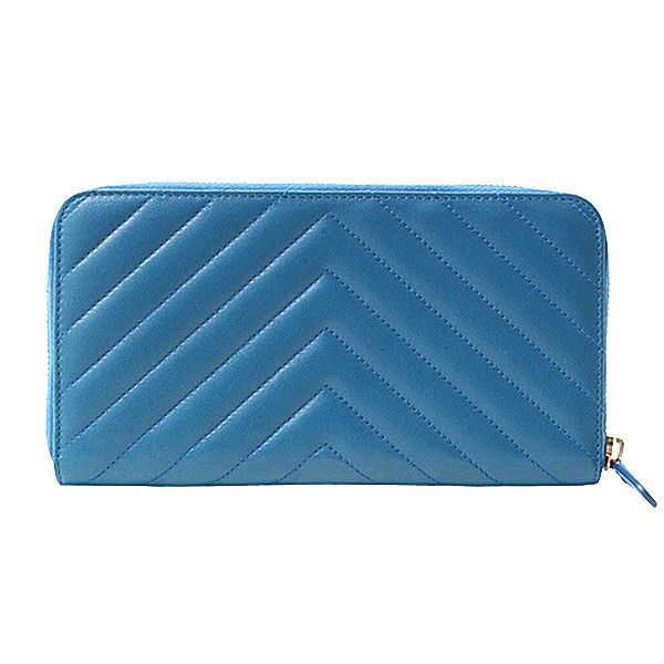 Chanel Chanel Chanel Chevron Lambskin Zip-Around Wallet Leather Long Wallet 2------- in Great Condition Size ONE SIZE - 2 Thumbnail