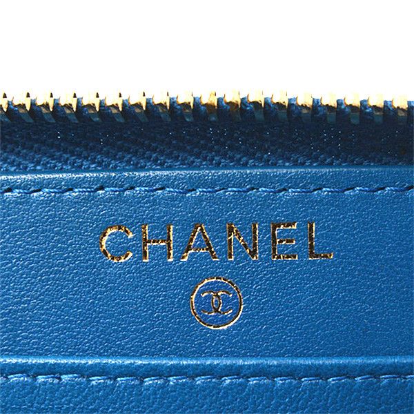 Chanel Chanel Chanel Chevron Lambskin Zip-Around Wallet Leather Long Wallet 2------- in Great Condition Size ONE SIZE - 6 Thumbnail