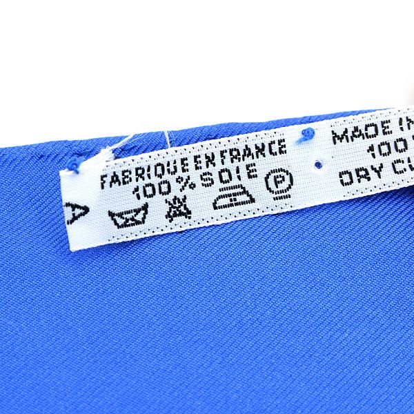 Hermes Hermes Hermes Silk Scarf LES TAMBOURS Blue Canvas Scarf 74931 in Great Condition Size ONE SIZE - 9 Thumbnail